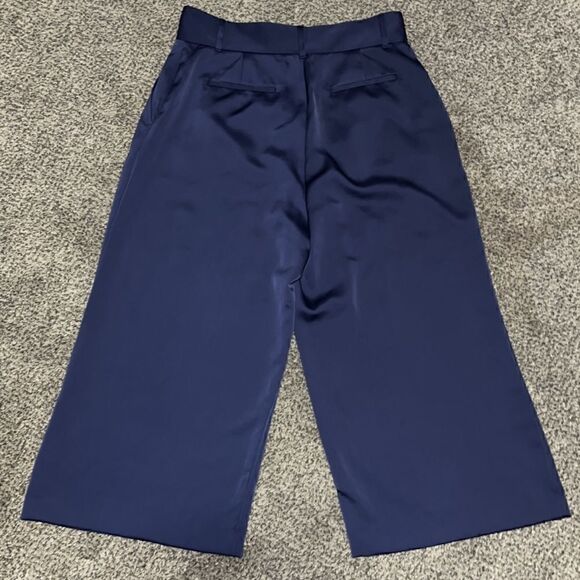 NWT - Loft - Beautiful Navy Blue Wide Leg Pants - 10 - Picture 2 of 6